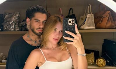 Virginia Fonseca e Zé Felipe tiram selfie em um closet luxuoso com bolsas de grife