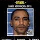 Homem identificado como Daniel Mendonça da Silva, em foto de cartaz de busca com QR code