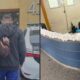 Policial escolta homem preso em frente à 42ª DP e grande apreensão de pinos de cocaína