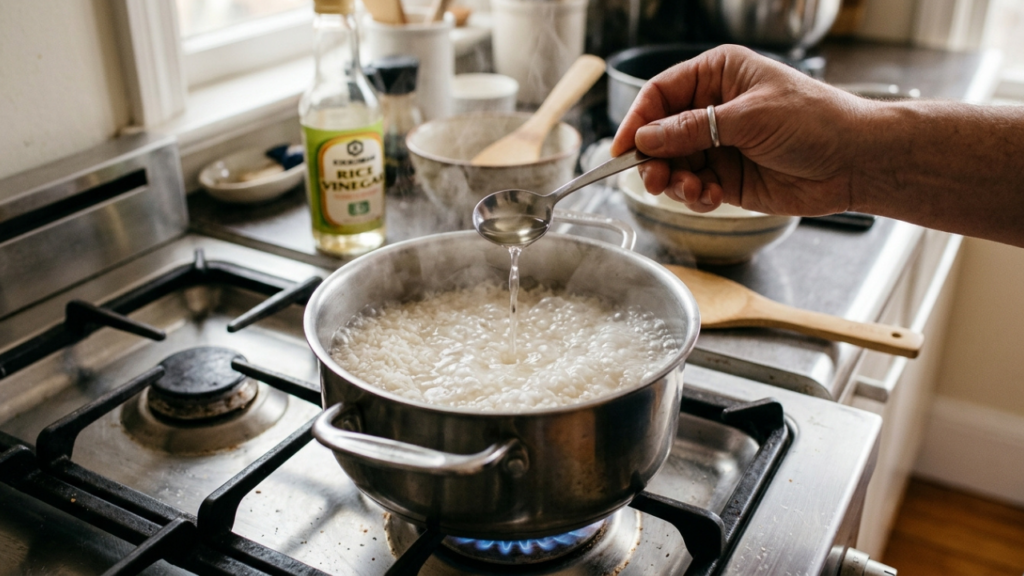 Colocar uma colher de vinagre no preparo do arroz: para que serve e por que é recomendado