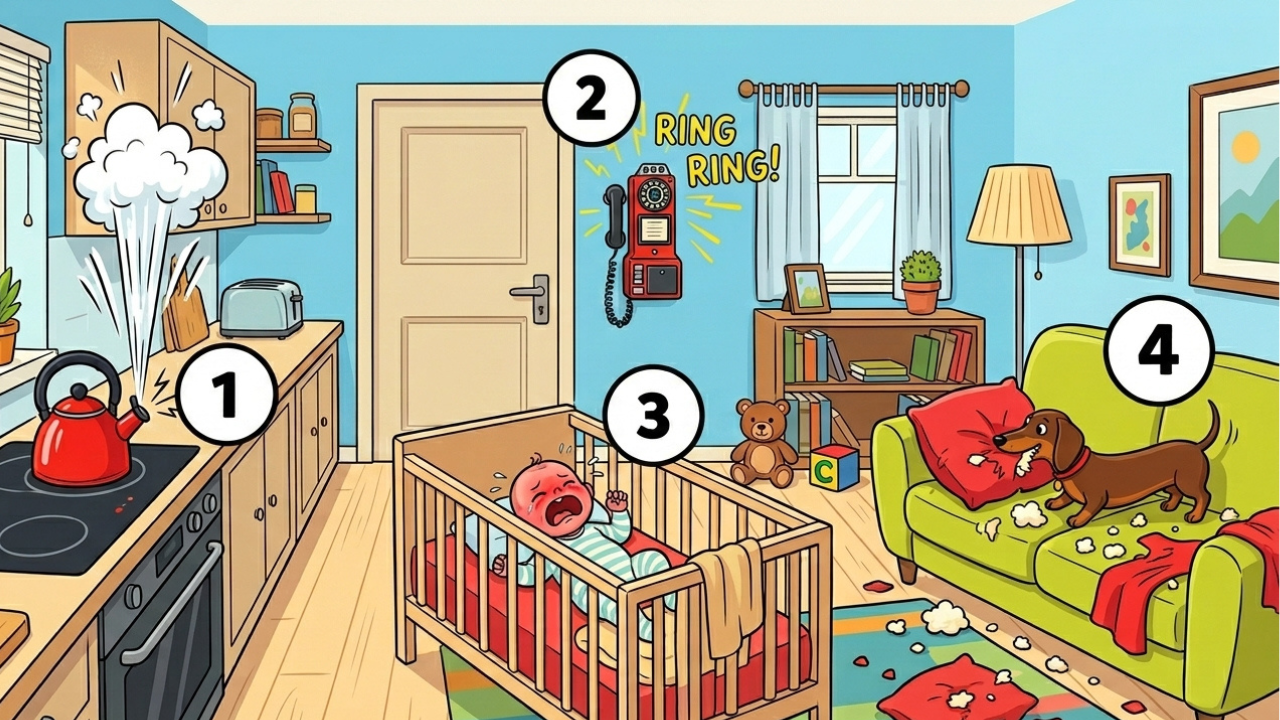 Teste de personalidade: 1, 2, 3 e 4. Qual desses problemas você resolveria primeiro?