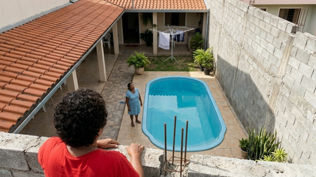 Vizinho constrói paredão de 4 metros para tapar piscina por vingança de festa até as 23h, perde ação por abuso de direito e paga R$ 1.200 por dia de atraso