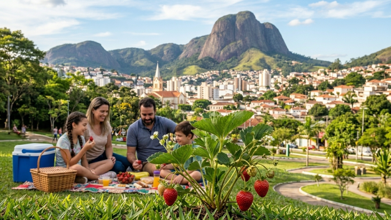 A "Capital Nacional do Morango" lidera ranking de qualidade de vida e atrai moradores em busca de tranquilidade