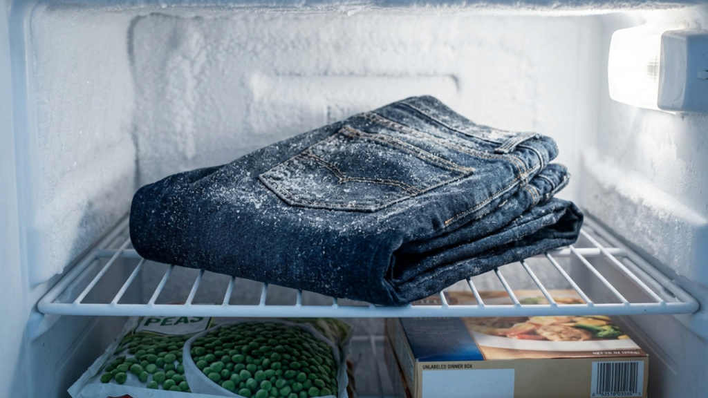 Colocar a calça jeans dentro do congelador por uma noite: para que serve e o que acontece com o tecido escuro no dia seguinte