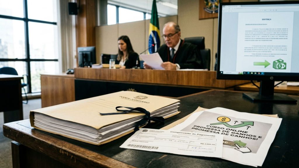 Aluno compra curso de R$ 3.000 que promete riqueza em 7 dias, plataforma nega reembolso e tribunal impõe devolução por propaganda enganosa