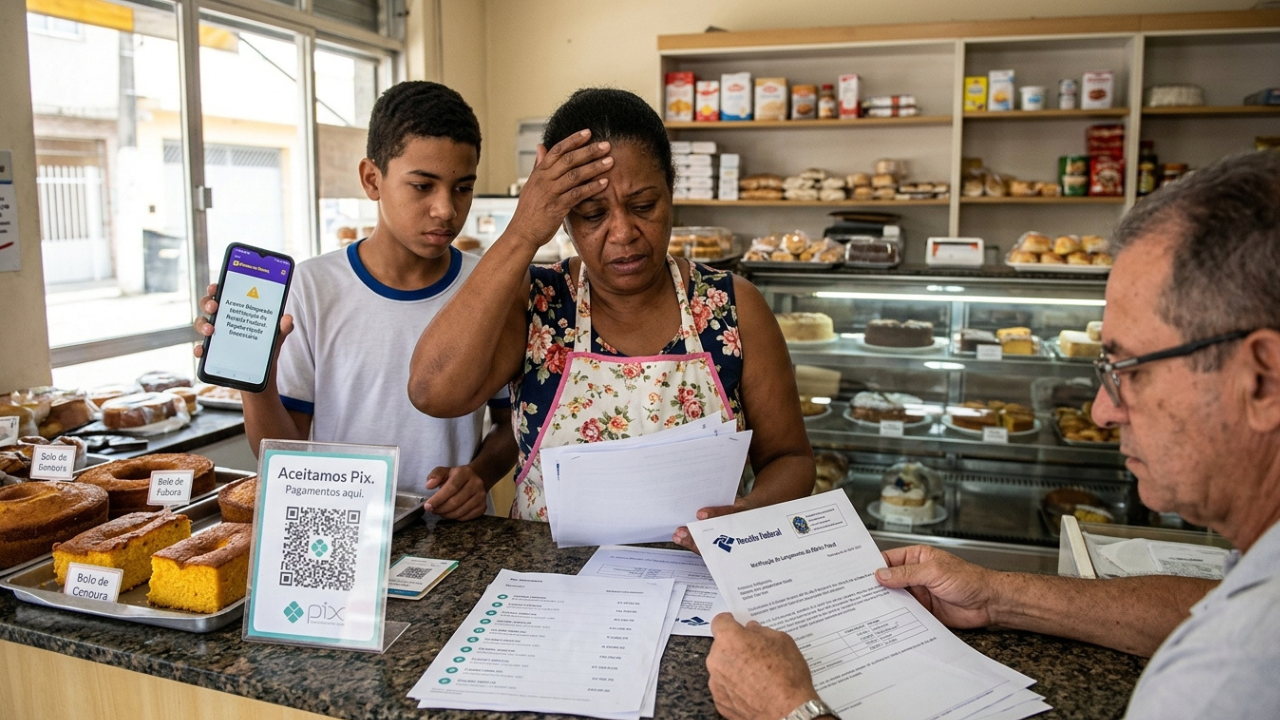 Vendedora de bolos recebe R$ 5 mil de Pix mensais na conta do filho de 14 anos, Receita bloqueia o menor e cobra imposto retroativo da família