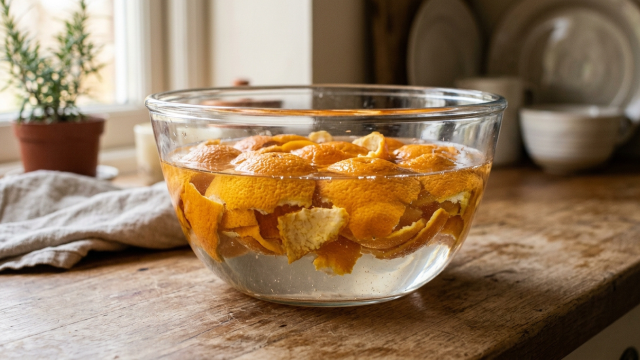 Mergulhar cascas de laranja no vinagre branco, para que serve e o que acontece com a gordura do fogão na hora da faxina