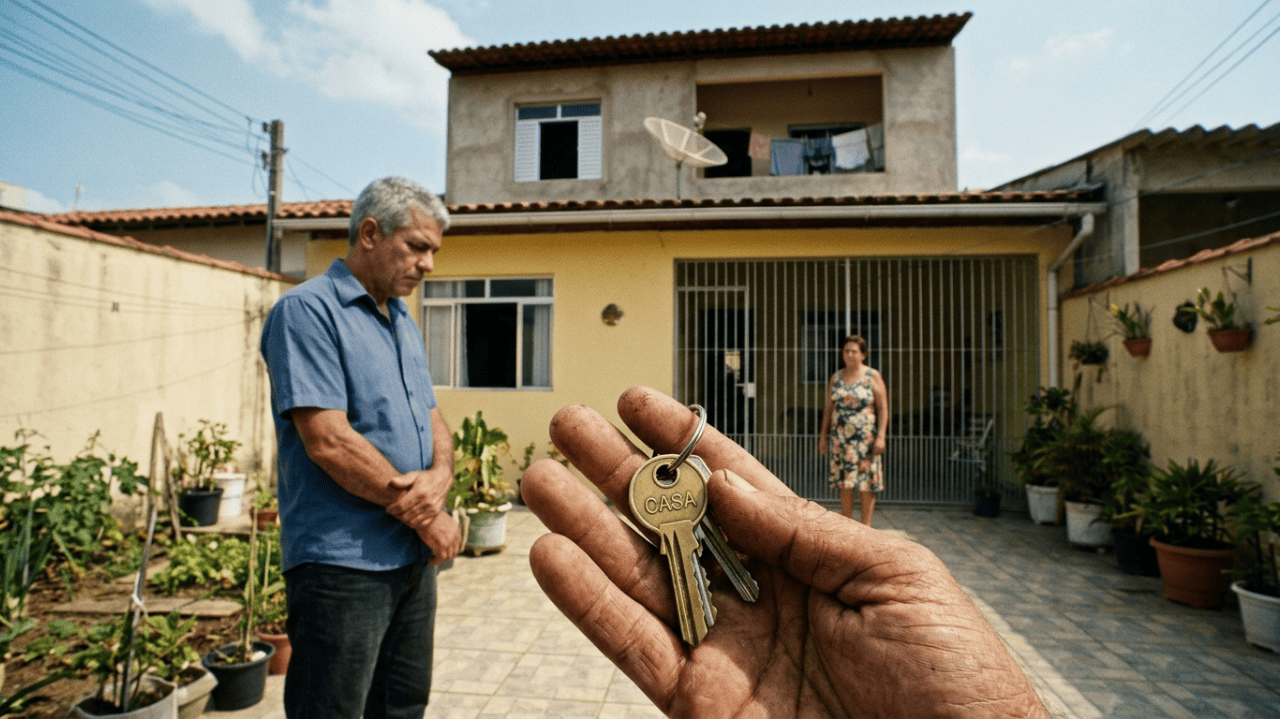 Genro investe R$ 120 mil levantando casa de dois andares no quintal da sogra, o casamento acaba 4 anos depois e ele perde a chave e o imóvel porque a lei dá a propriedade à dona da terra