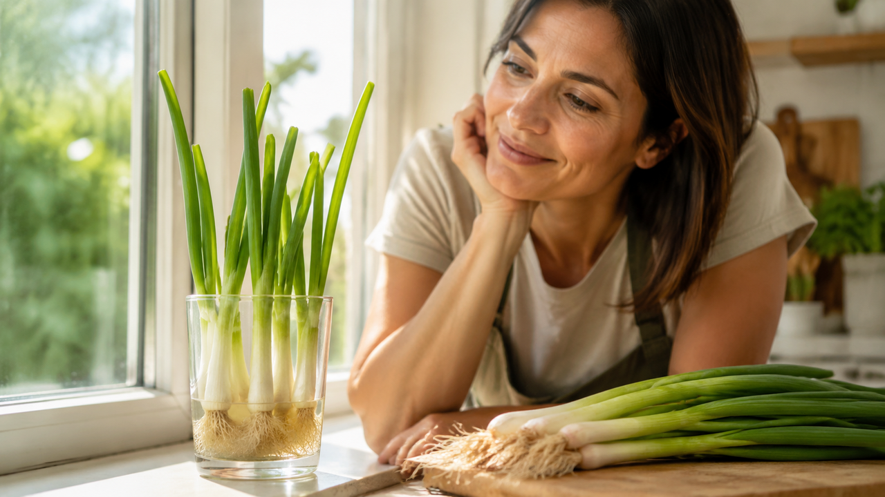 Como plantar cebolinha sem gastar nada reaproveitando a raiz que sobra do maço da feira
