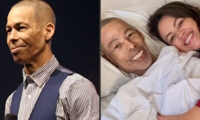 Marquinhos Menezes: uma imagem dele discursando e outra com a esposa Lilian Azevedo na cama