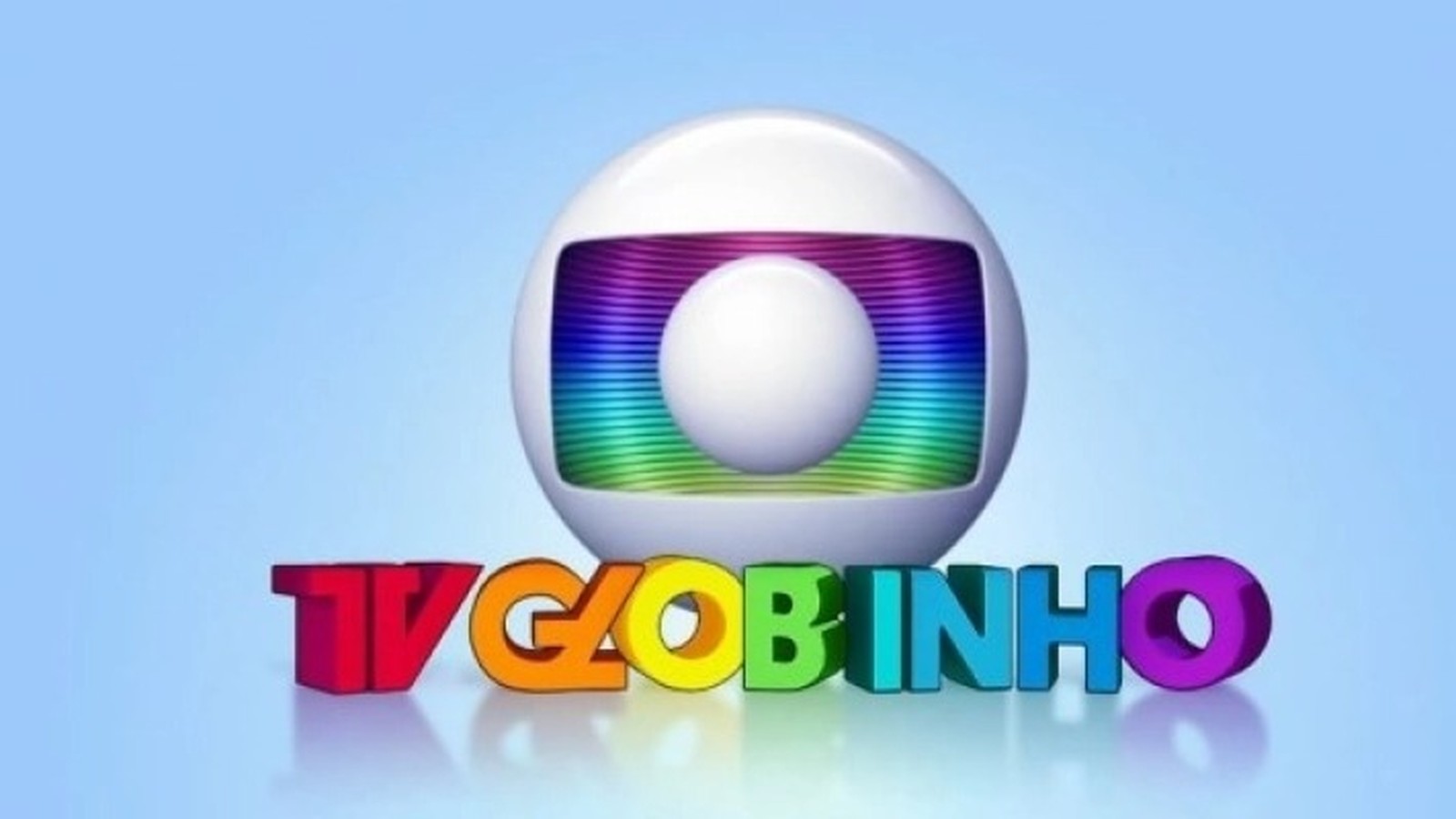 Logo da TV Globinho, com o globo da Rede Globo e o nome do programa em letras coloridas 3D