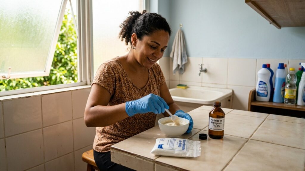 Sem água sanitária nem vinagre: a mistura com bicarbonato e água oxigenada que ajuda a tirar o mofo da parede sem agredir a pintura