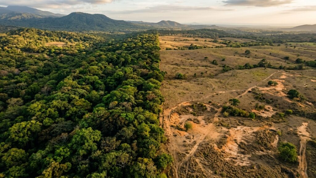 Em 1998, mil caminhões cobriram uma área degradada com 12 mil toneladas de cascas de laranja e, 15 anos depois, o resultado mudou completamente a paisagem do país