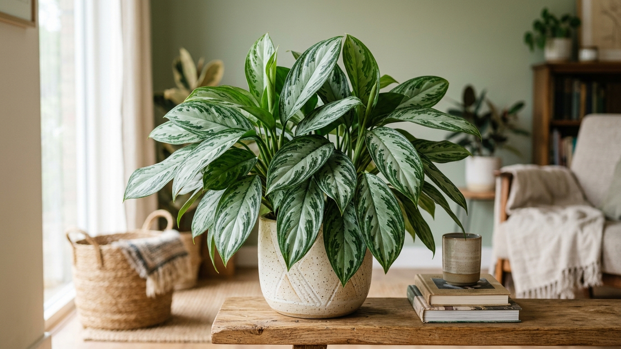 Aglaonema nos cômodos da casa: como a folhagem resistente realiza a fitoextração de tolueno e melhora a qualidade do ar respirado no dia a dia