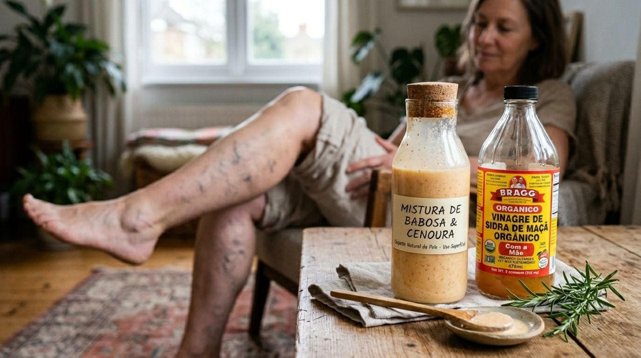 Misturar babosa, cenoura e vinagre de maçã nas pernas: para que serve essa receita caseira usada por quem convive com varizes