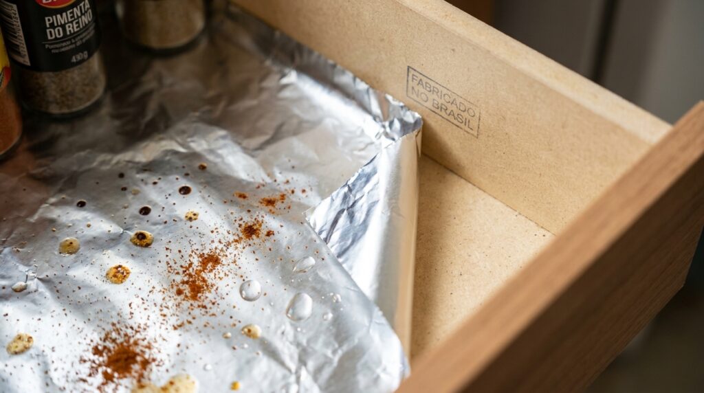 Colocar papel alumínio em gavetas de cozinha: por que os especialistas recomendam e para que serve