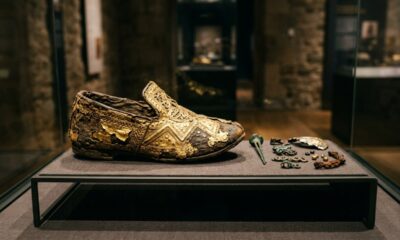 Sapato dourado de 1.500 anos é encontrado em sepultura antiga de jovem mulher de origem nobre