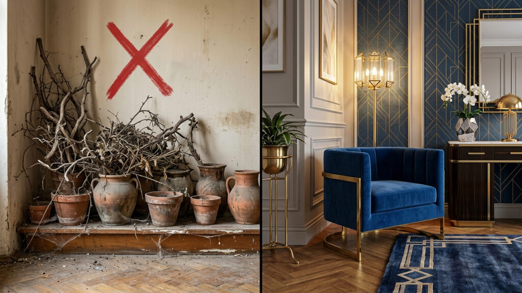 Adeus, decorações rústicas e apagadas: a nova tendência da estética Art Déco que traz o glamour dos anos 20 para as salas de apartamento