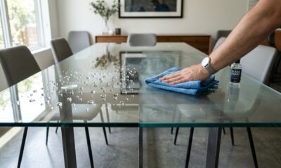 Técnico em vidros revela como preservar a mesa de vidro impecável com selagem protetora para evitar marcas de uso sem trocar o tampo