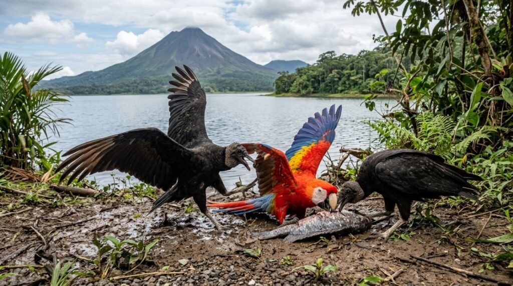 Arara perde sua companheira e encontra conforto e amizade justamente nos animais que ninguém esperava