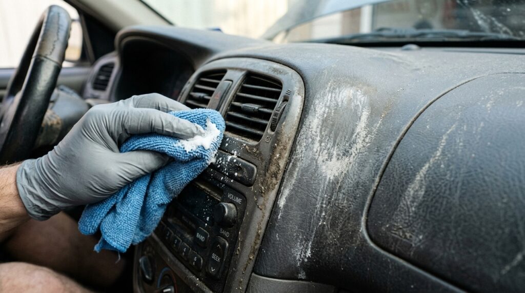 Bicarbonato no painel do carro: como pode ajudar na limpeza e quando evitar o uso