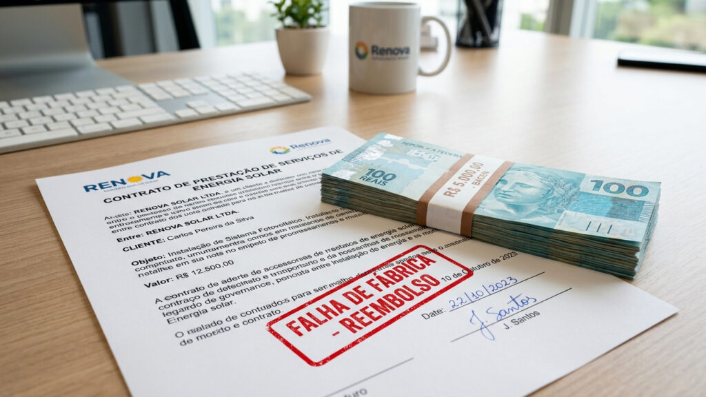 Comerciante instala energia solar de R$ 90 mil, equipamento queima no primeiro mês por falha de fábrica e Justiça manda devolver o dinheiro