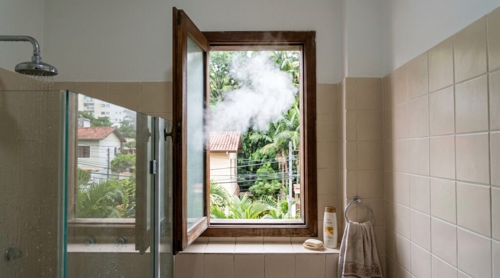 Por que sempre fazemos uma pequena janela no banheiro e qual é a função dela na ventilação da casa?