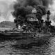 O Japão afundou o couraçado da Marinha dos EUA USS West Virginia em Pearl Harbor. Em outubro de 1944, abriu fogo na última batalha de couraçados da história.