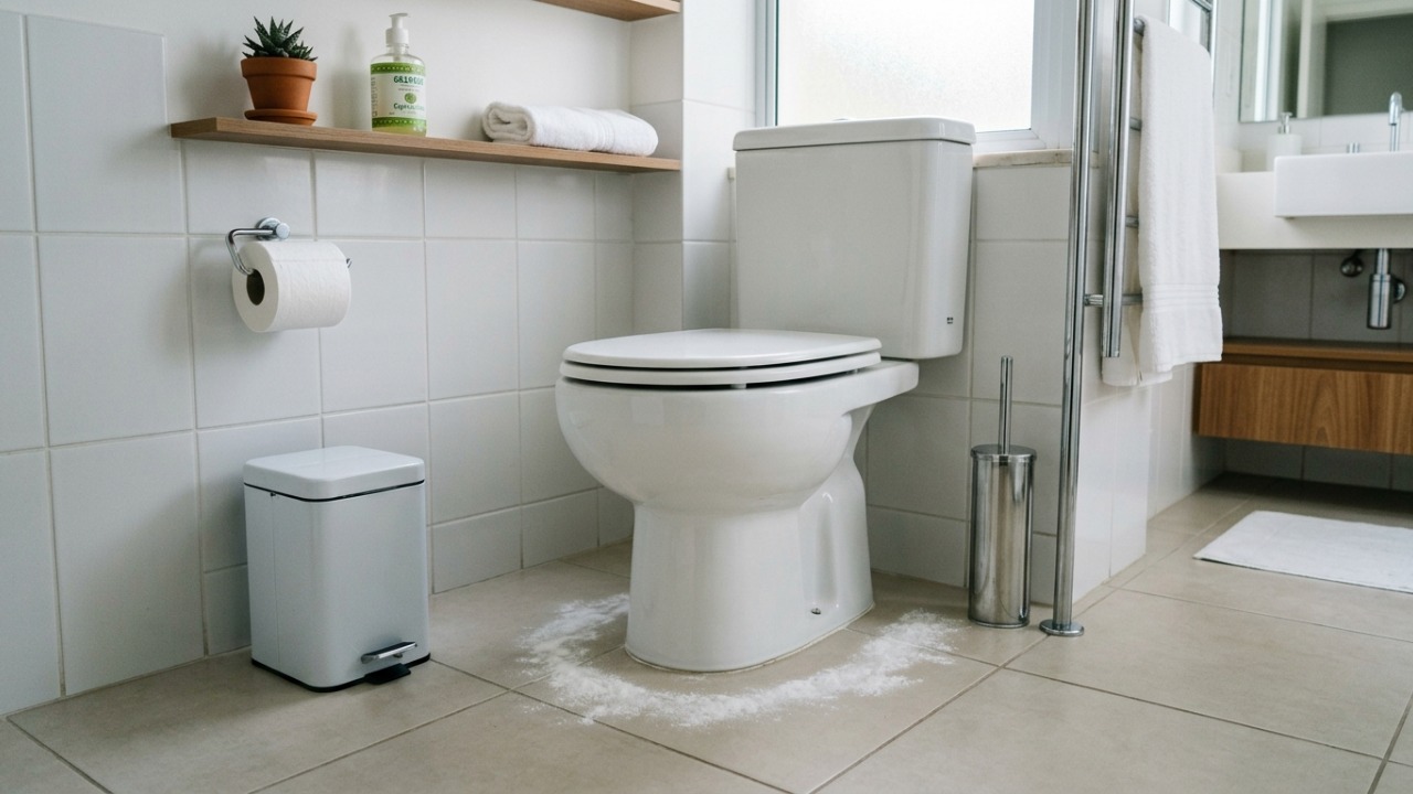 Polvilhar bicarbonato de sódio ao redor do vaso sanitário à noite: para que serve esse truque simples e por que muita gente usa na limpeza do banheiro