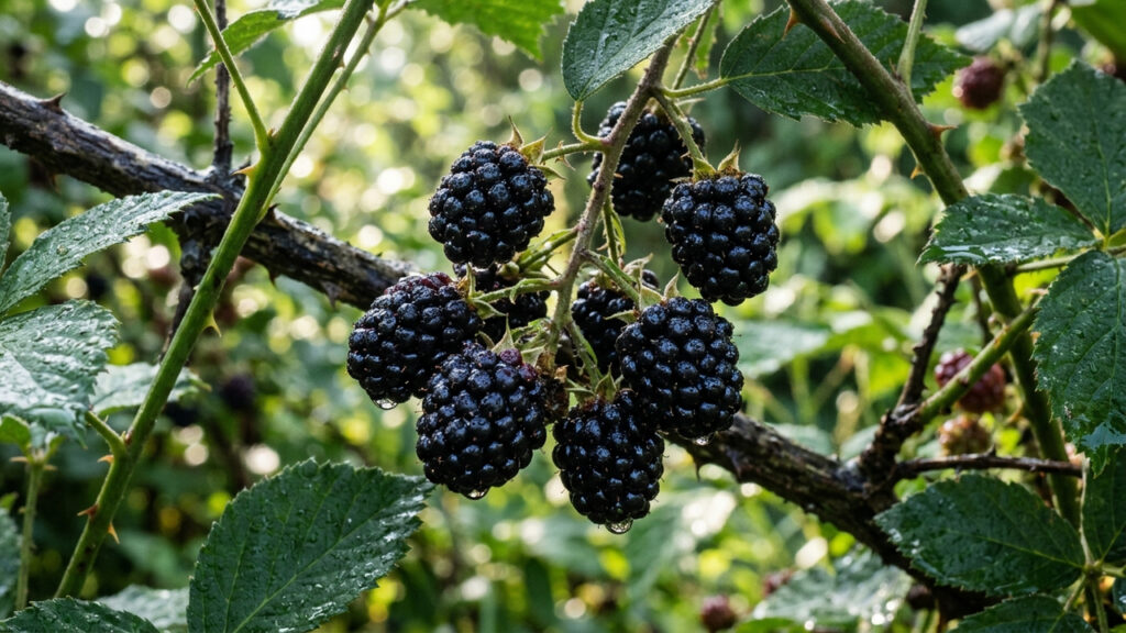 Essa frutífera de vaso é perfeita para varandas com pouco sol: ela se desenvolve na meia-sombra e produz frutos roxos muito doces