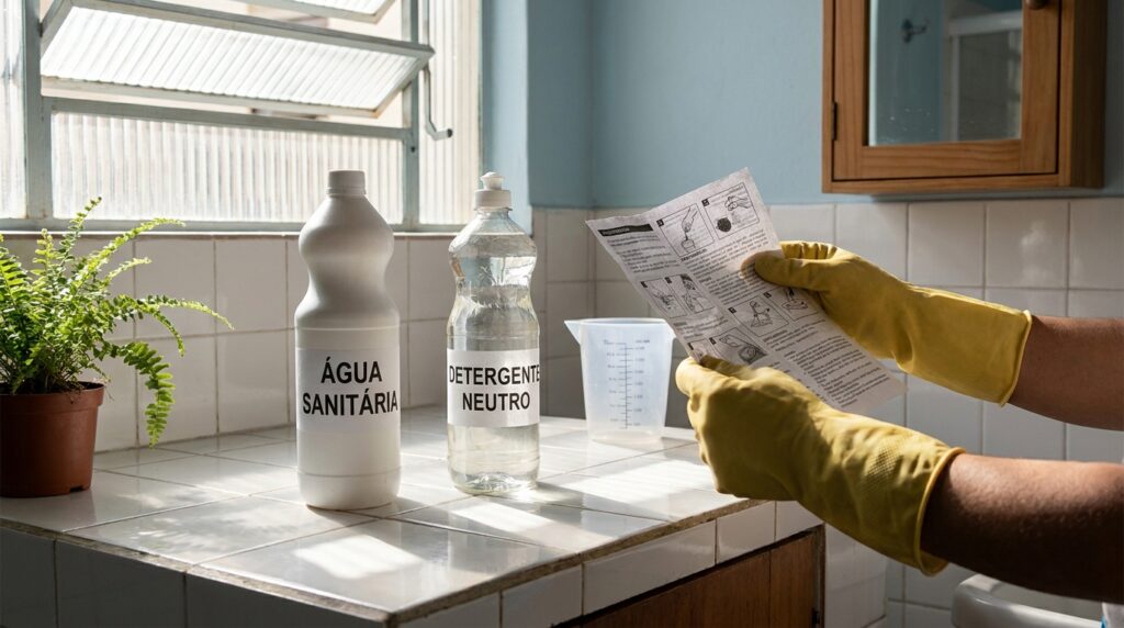 Misture 200 ml de água sanitária, 200 ml de água e 1 colher de detergente: o mofo vai sumir das parede
