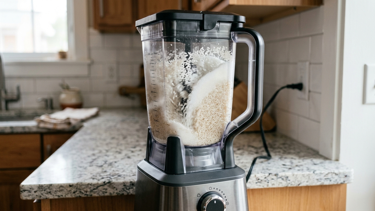 Bater arroz cru no liquidificador com açúcar até virar pó: a isca que bloqueia o estômago de formigas doceiras e destrói o ninho