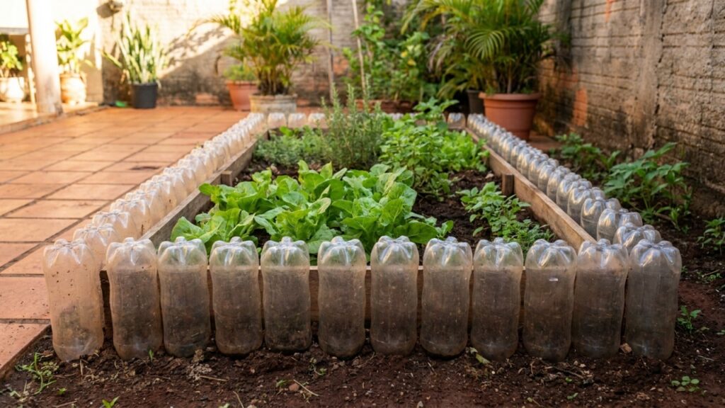Enterrar garrafas PET de cabeça para baixo no quintal: para que serve esse método e por que os jardineiros o recomendam