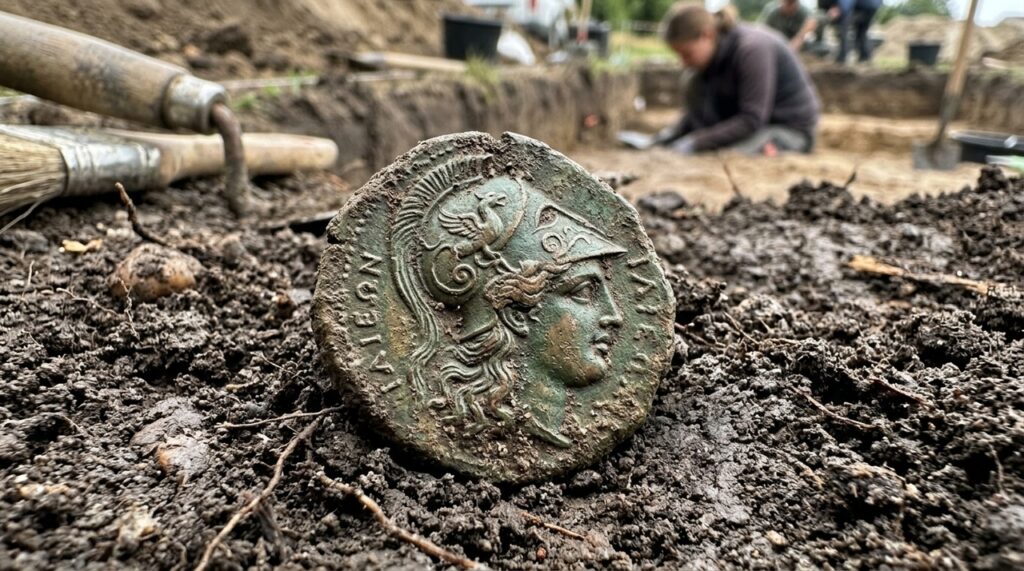 Um garoto de 13 anos encontrou essa moeda de bronze em um campo. Acabou sendo o primeiro artefato da Grécia Antiga descoberto em Berlim