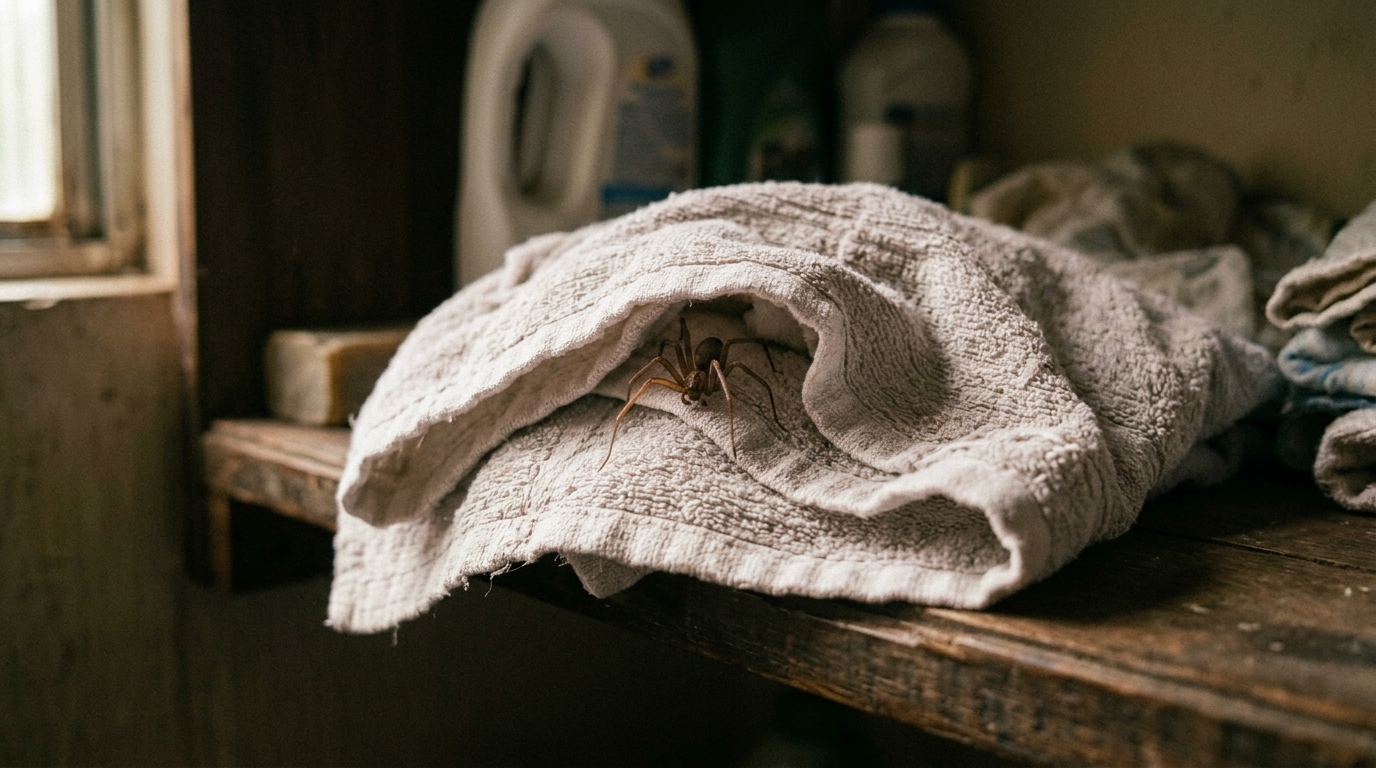 Aranhas-marrons se escondem em toalhas, cortinas e trás de quadros durante o inverno; ambientes pouco movimentados e roupas guardadas favorecem a permanência