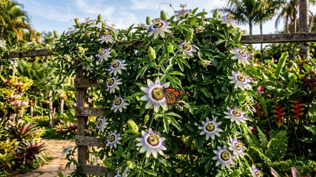 Essa trepadeira de flores impressionantes cresce rápido, perfuma o jardim e pode transformar qualquer espaço em um refúgio para borboletas