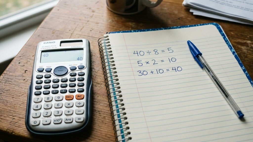 Você consegue resolver 30 + 40 ÷ 8 × 2 em menos de 15 segundos?