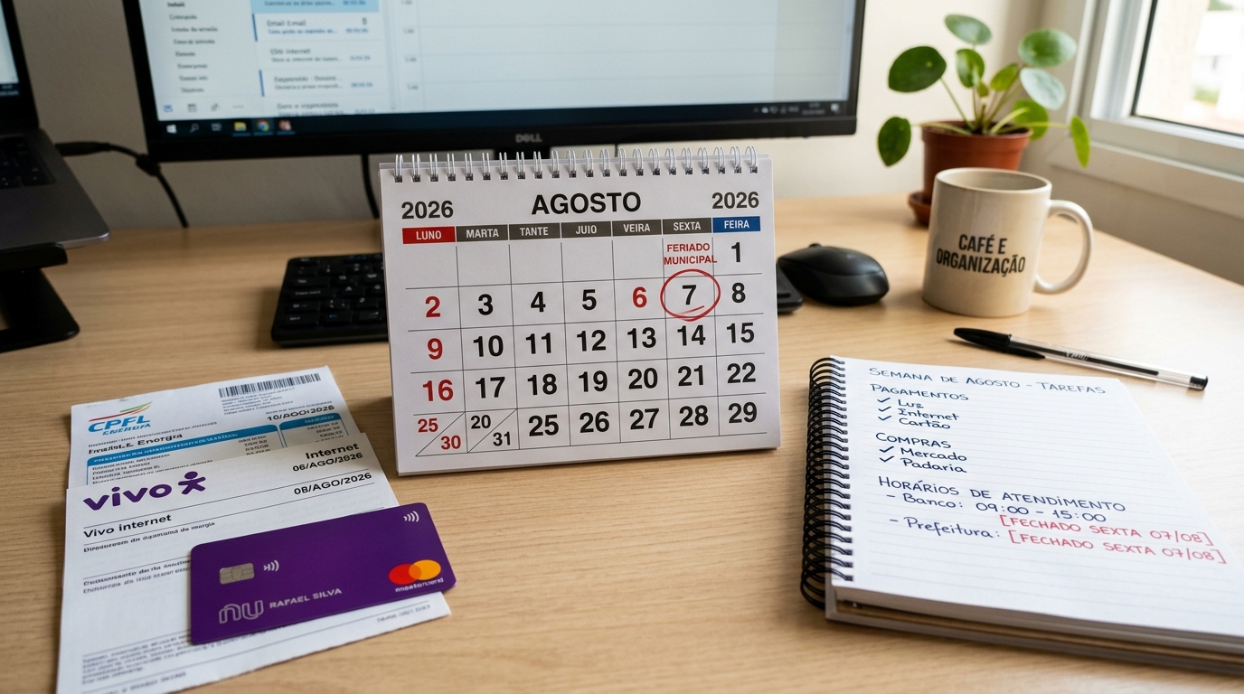 Dia 7 de agosto muda a rotina de brasileiros com bancos, escolas e órgãos públicos de portas fechadas
