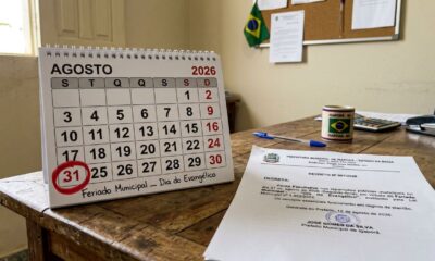 Expediente de bancos, escolas e repartições públicas muda nesta segunda-feira, 31 de agosto
