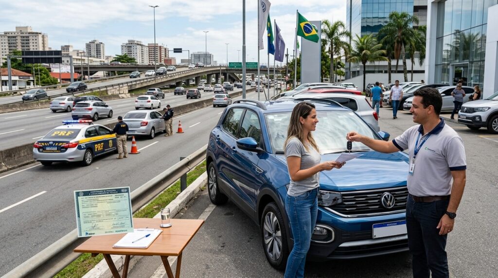 Motorista compra uma motocicleta de R$ 25 mil em concessionária, dias depois é parado e algemado na estrada por causa de um registro que a loja esqueceu de atualizar: a empresa comunica o veículo como irregular e o comprador acaba detido conduzindo a própria moto, mas a justiça reconhece o dano moral e ele é indenizado