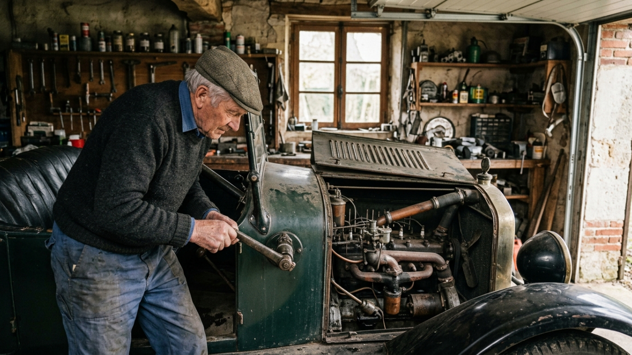 Este carro tem 100 anos e é um dos cinco que ainda existem no mundo, mas seu dono não o deixa parado na garagem