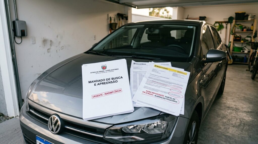 Homem compra carro financiado e atrasa 3 parcelas de R$ 1.800: ele é surpreendido pela polícia em 5 dias com mandato de busca e apreensão, descobrindo que na alienação fiduciária o veículo nunca foi realmente dele