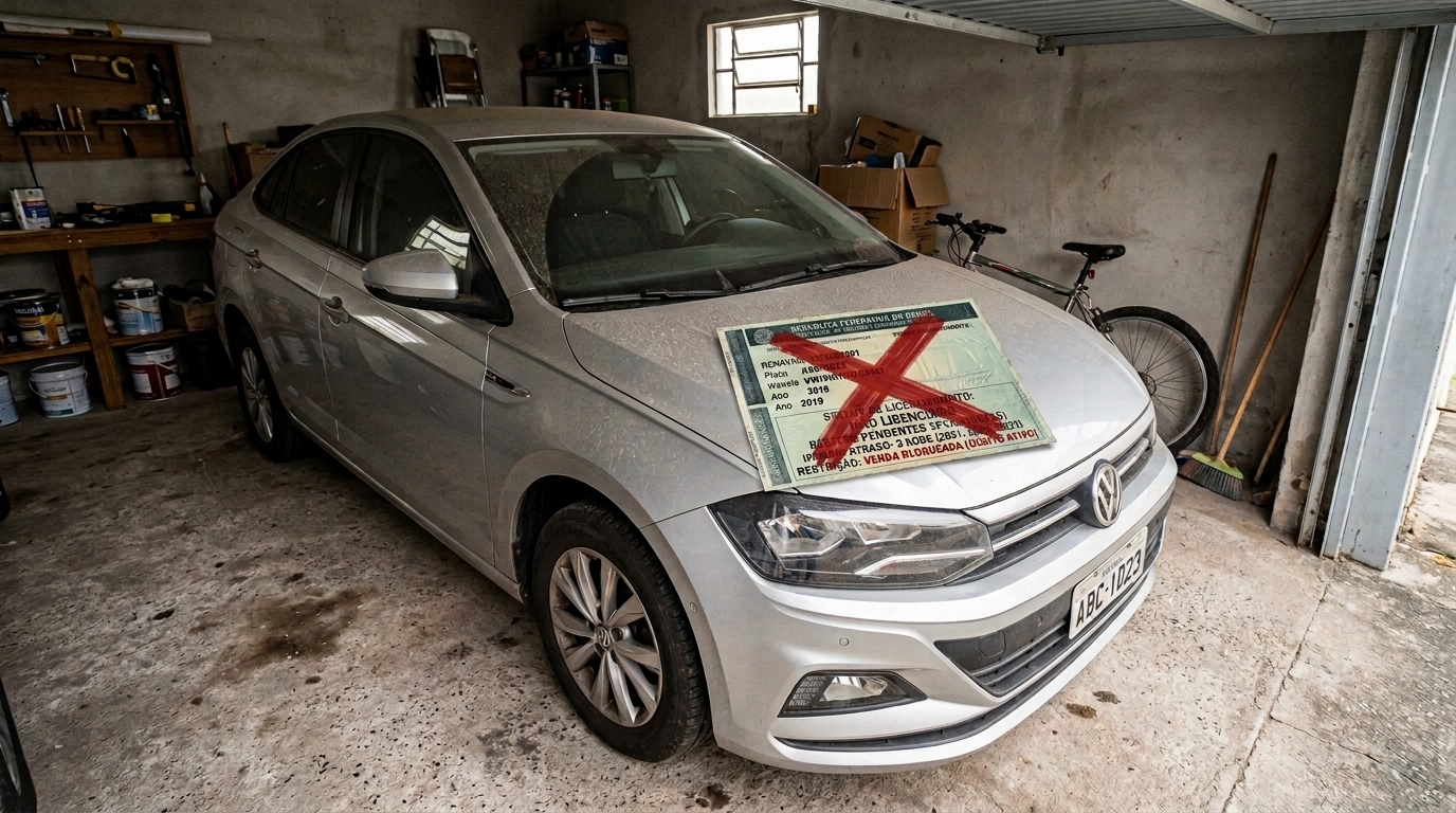 Motorista deixa o carro parado 3 anos na garagem sem licenciar, decide vender e descobre que a dívida de IPVA impede a transferência mesmo com o veículo em bom estado