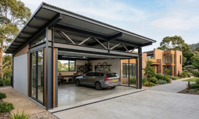 Construí uma garagem em 2 meses usando estrutura metálica em vez de concreto armado e economizei R$ 12 mil no projeto