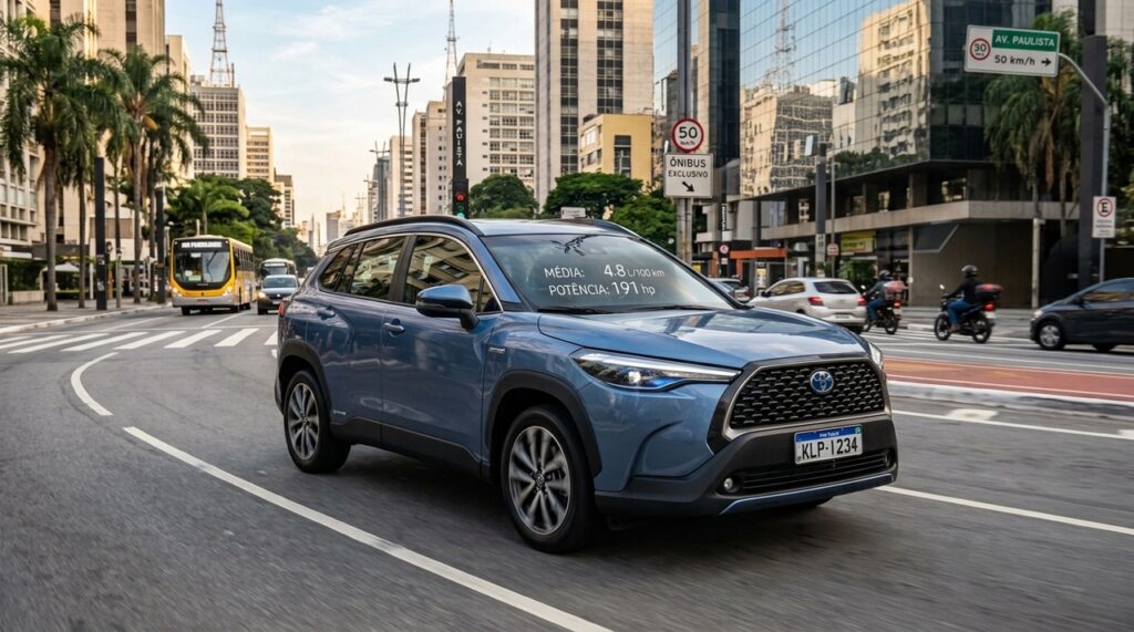 Um dos carros mais baratos do segmento combina 191 cv com consumo de 4,8 l/100 km. O híbrido não plug-in também utiliza bateria de 1,83 kWh no conjunto