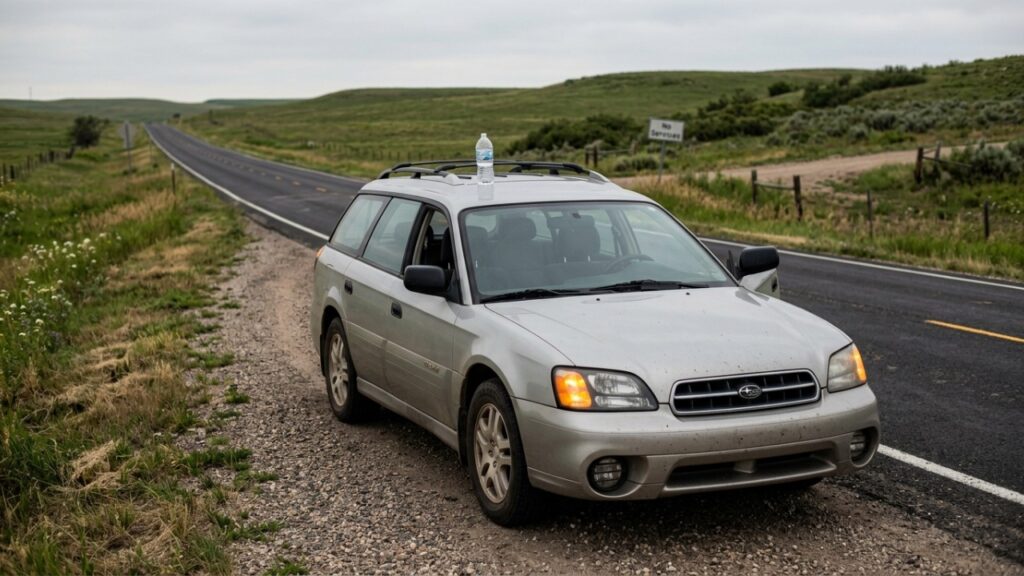 Garrafa de água em cima do carro não é sempre descuido: para que serve e o que o proprietário quer dizer com isso