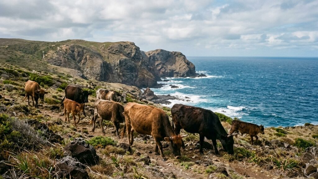 Cinco vacas deixadas em uma ilha em 1871 deram origem a um rebanho isolado que intrigou cientistas por gerações e atravessou mais de 150 anos de história