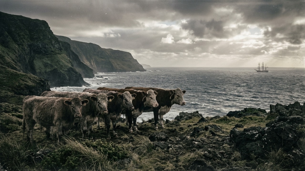 Cinco vacas deixadas em uma ilha em 1871 se multiplicaram por mais de um século e deram origem a um rebanho de quase 2 mil animais que intrigou a ciência