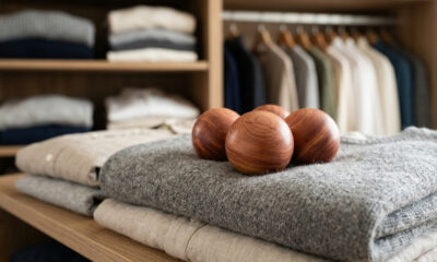 Espalhar bolas de madeira de cedro no guarda-roupa: o segredo que sufoca as traças e protege as roupas de lã sem usar produtos químicos