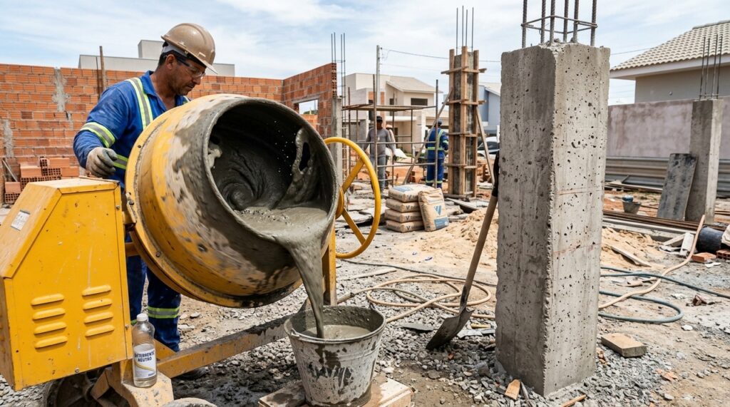Misturar fibra de polipropileno com cimento e areia na preparação do concreto: quais os benefícios e quando essa mistura é indicada